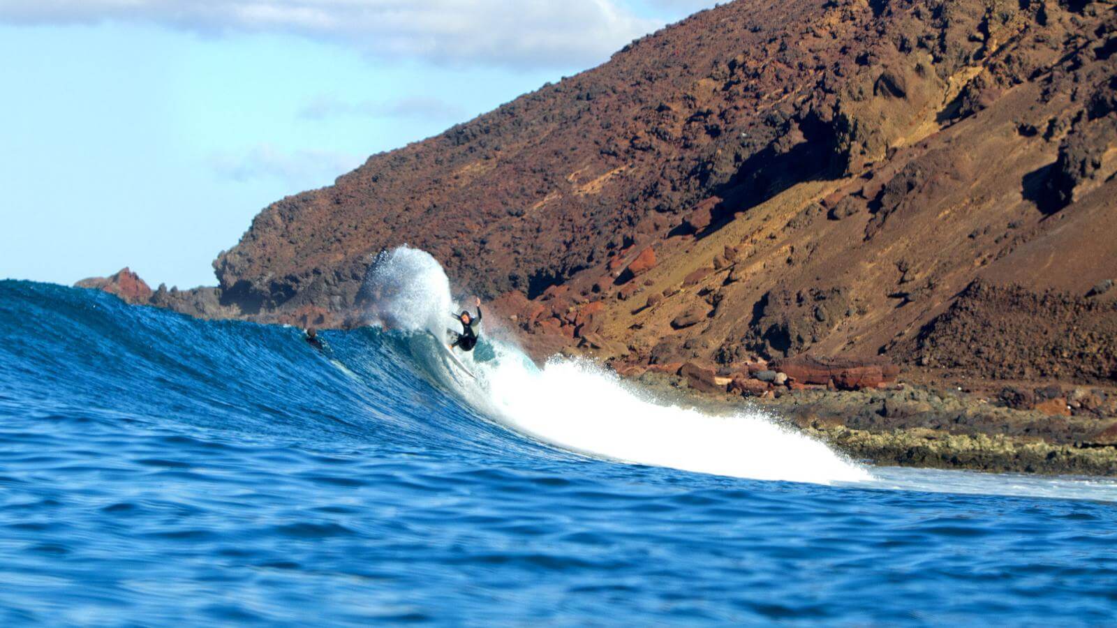 Surfing At Los Lobos Fuerteventura Surfing At Los Lobos Fuerteventura