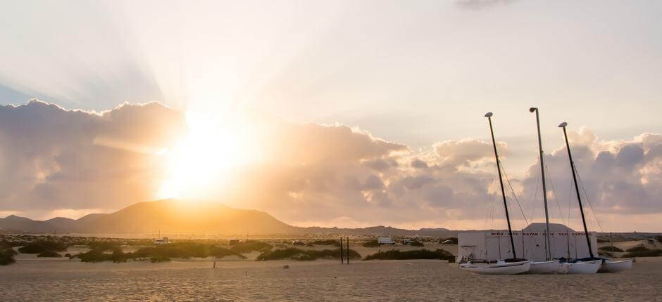 Windsurfen am Flag Beach Corralejo  Windsurf- Spots auf Fuerteventura