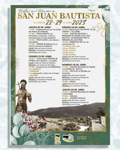 Fiestas en honor a San Juan Bautista. Vallebrón